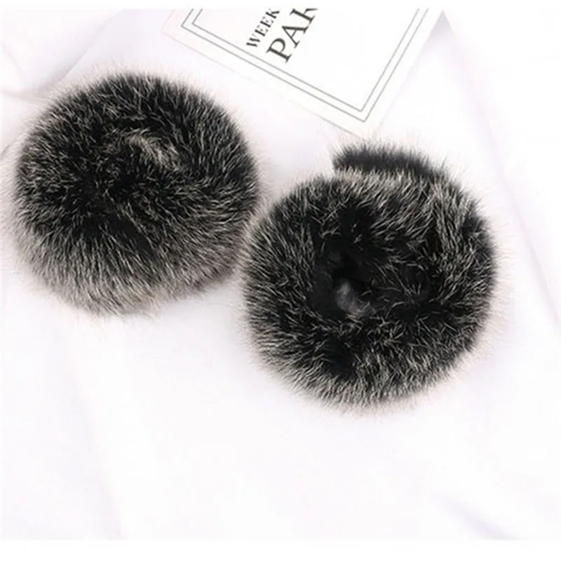Зима 2019 модные женские манжеты из лисьего меха теплые Рукава| |