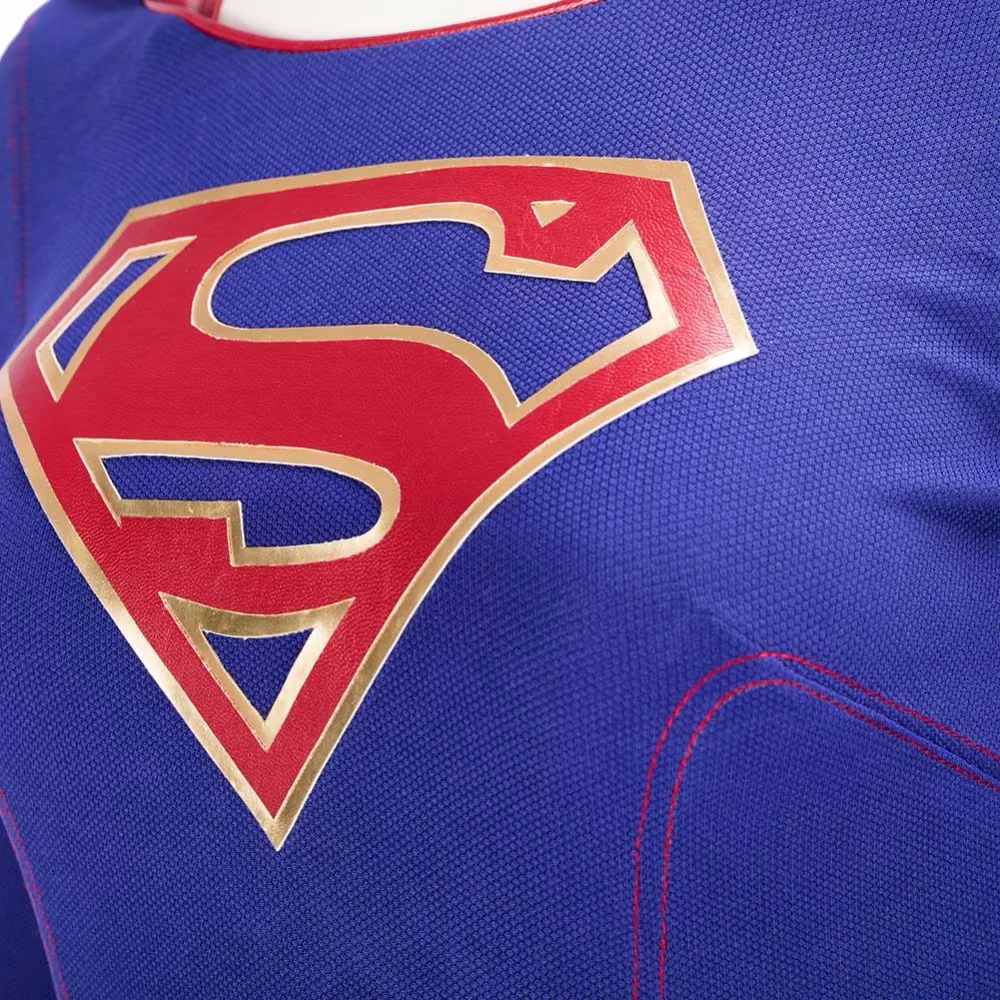 Full Set Supergirl Superwoman Cosplay Kara Danvers Costume Dress Outfit Superhero Adult Halloween Carnival Costume