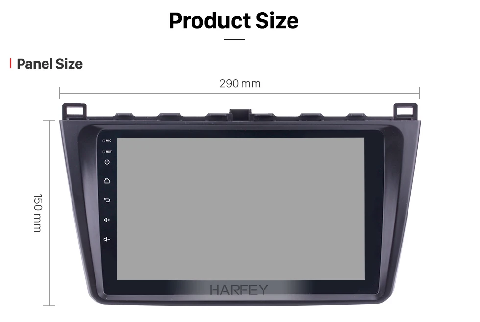 Harfey автомобильный мультимедийный плеер 9 дюймов gps автомобильный Радио Android 8,1 2DIN для Mazda 6 Rui wing 2008 2009 2010 2011- резервная камера
