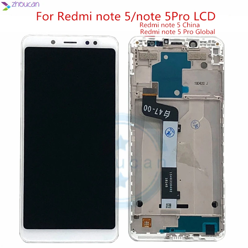 Для Xiaomi Redmi Note 5 Pro ЖК дисплей кодирующий преобразователь сенсорного экрана в