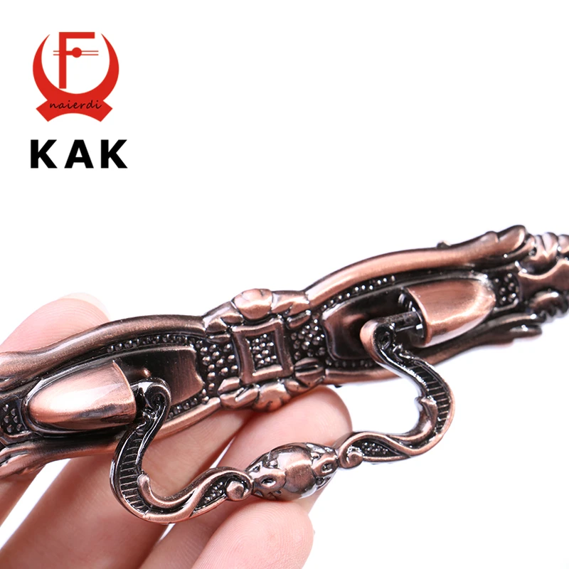 Красные и бронзовые винтажные ручки для кухонного шкафа 11х2 см домашнего ящика