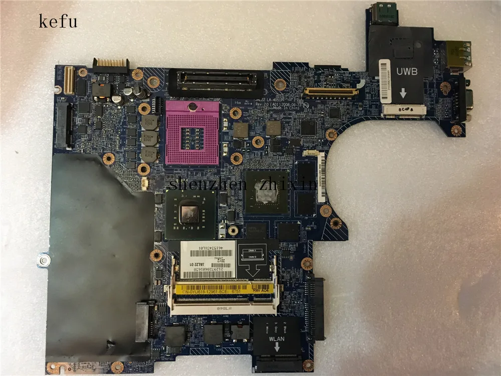 Материнская плата KEFU для ноутбука DELL E6500 материнская с процессором DDR2 модель 0YU618