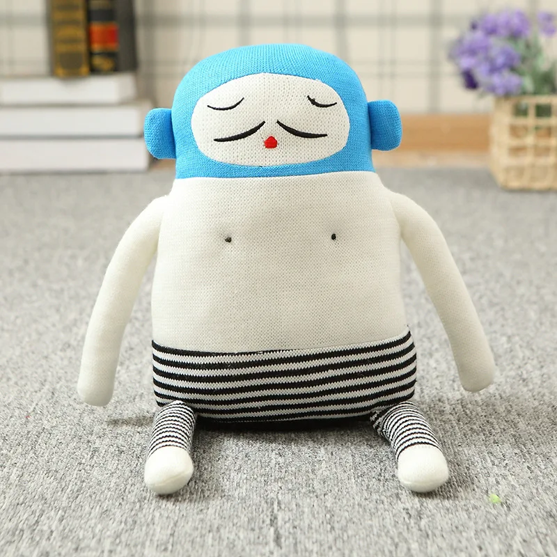 Счастливый мальчик воскресенье Мягкие плюшевые игрушки куклы Peluche ручной вязки