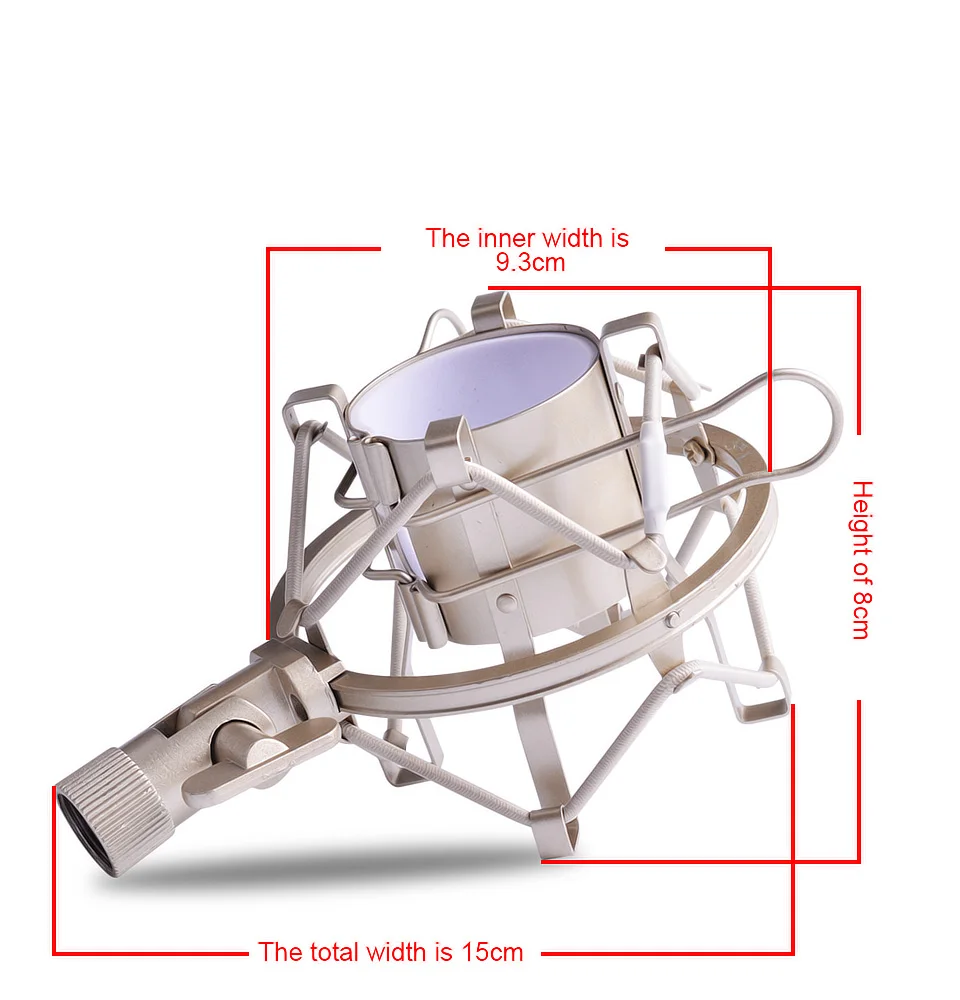 Универсальный держатель для микрофона металлический черный/серебристый |