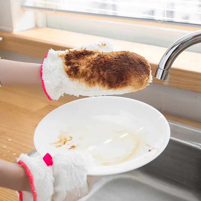 Водонепроницаемые перчатки для кухни из бамбукового волокна белые