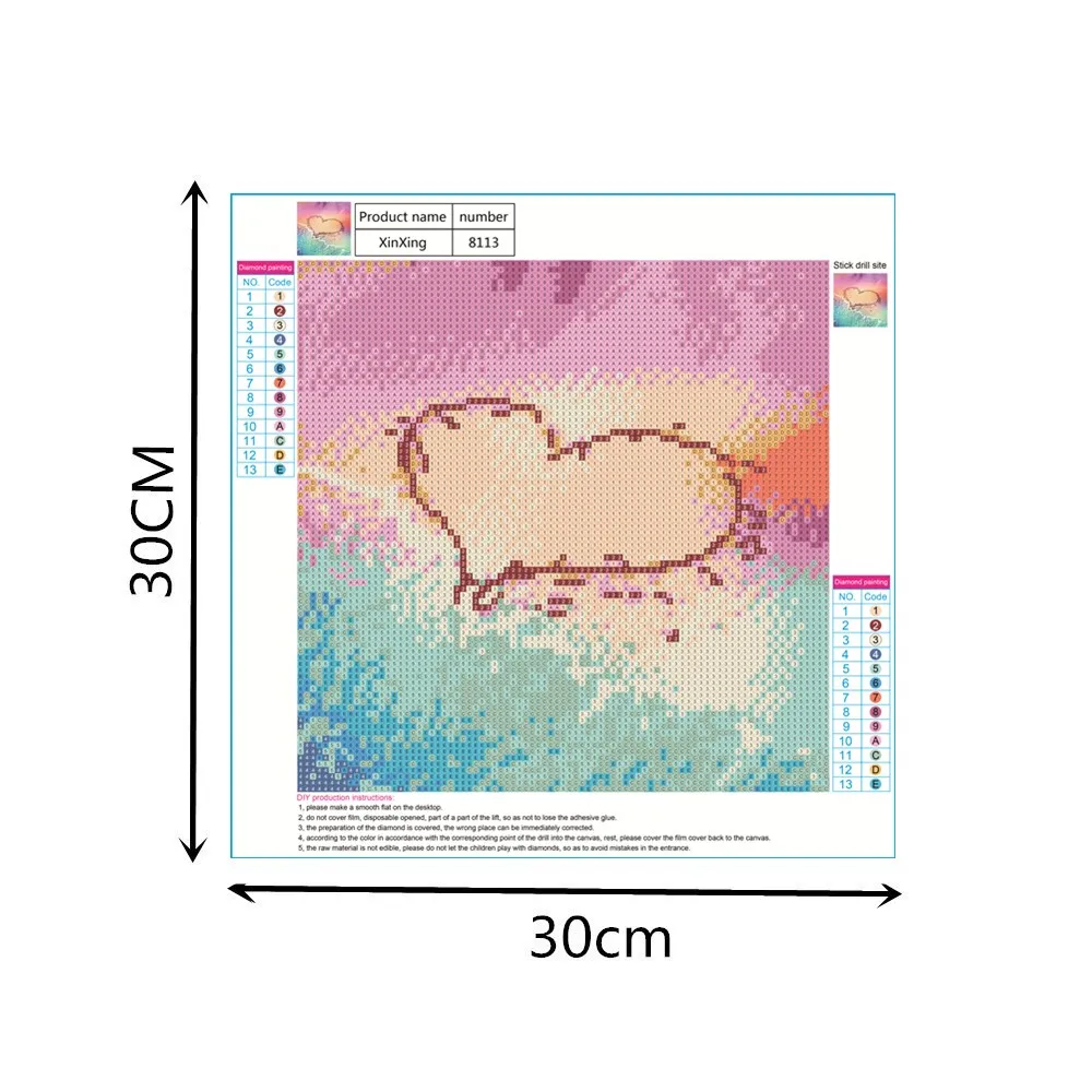 

diamond embroidery circle diamond special shape cartoon painting love romantic beach rhinestone crystal painting home decoration