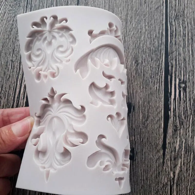 Узоры кружева силикона штамповый торт декоративные инструменты формы для