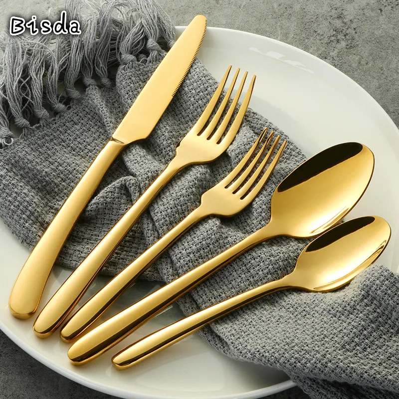 5 шт. столовые приборы из нержавеющей стали|Наборы столовых приборов| |