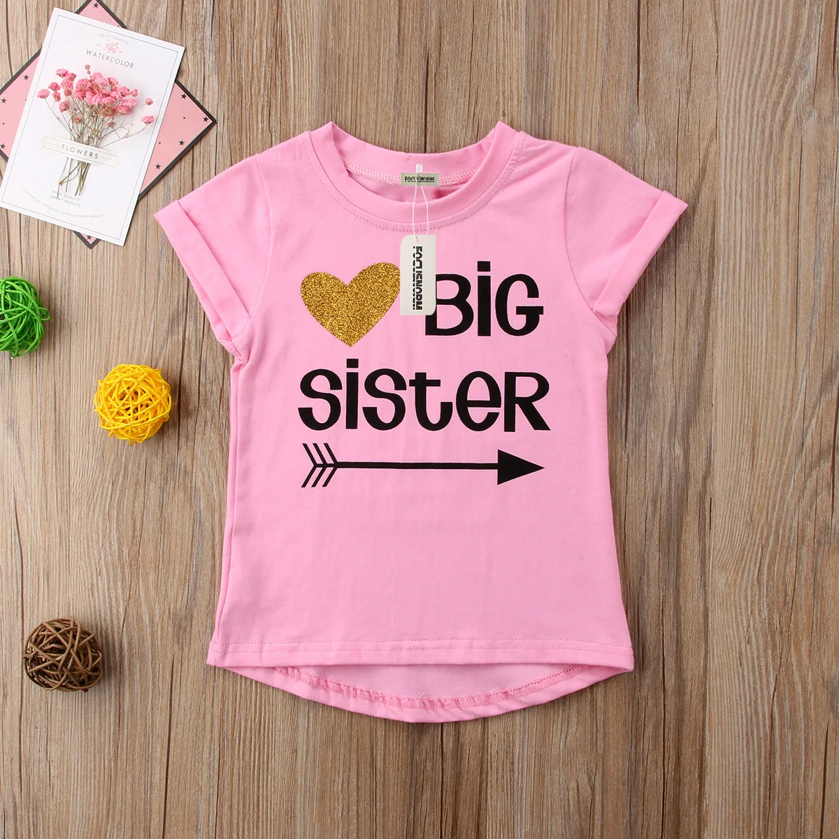 Одинаковая одежда для сестры хлопковая футболка с надписью Big Sister боди маленькой