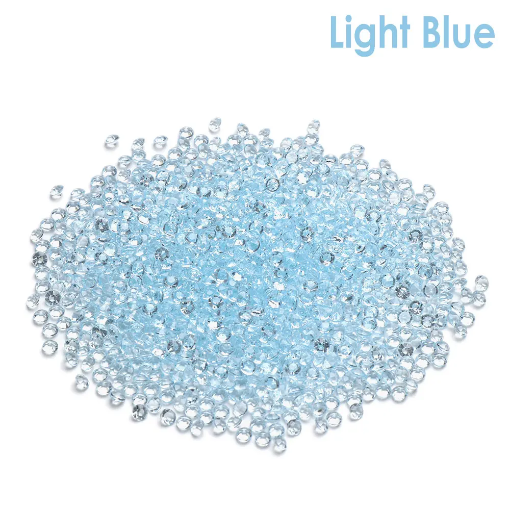 light blue 1000 шт./пакет 4,5 мм акриловые кристаллические Конфетти свадебный стол рассыпные украшения центральный события вечерние принадлежности орнамент - Цвет: light blue