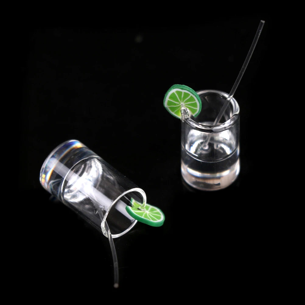 2 шт. 1:12 кукольный домик Миниатюрный Мини лимонная чашка для воды мини украшения