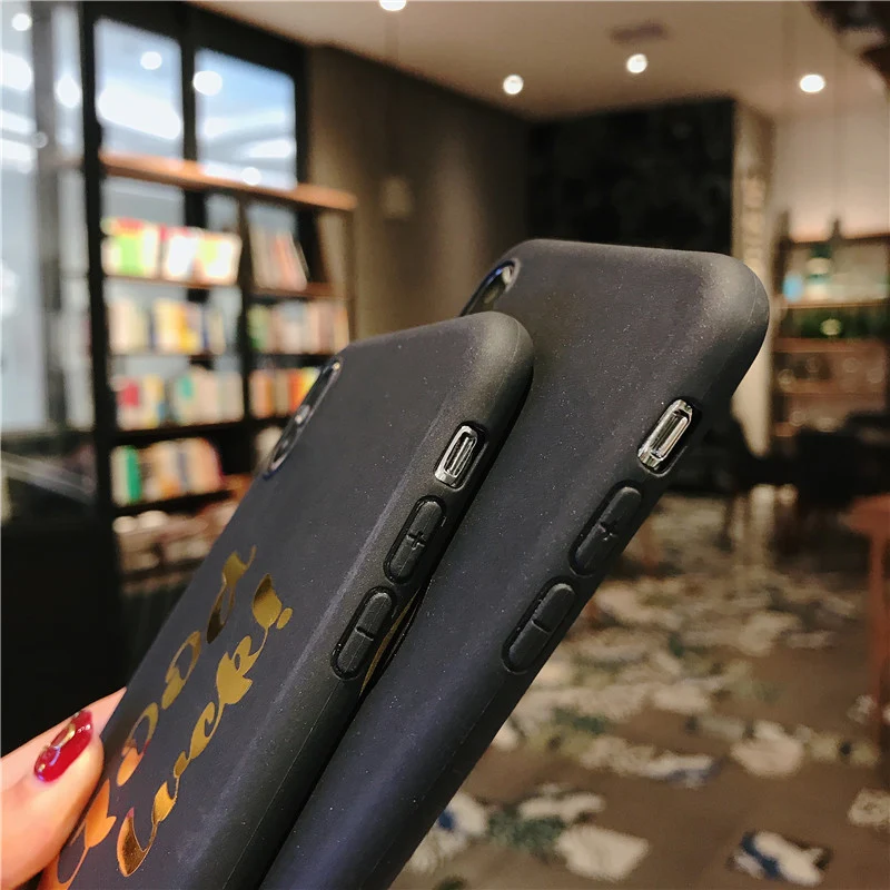 Чехол для телефона Lovebay iPhone 6 6s 7 8 Plus X XR XS Max мягкий чехол из ТПУ с золотыми