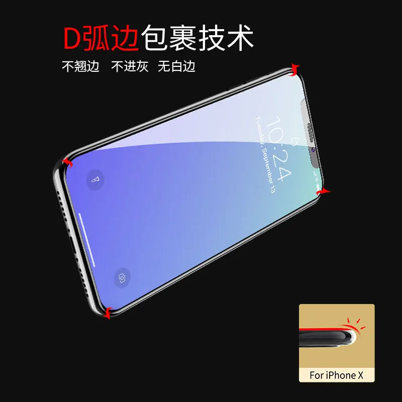 Защитное стекло на iPhone 7 8 6 6S Plus закаленное полное покрытие для X XR XS Max Защитная