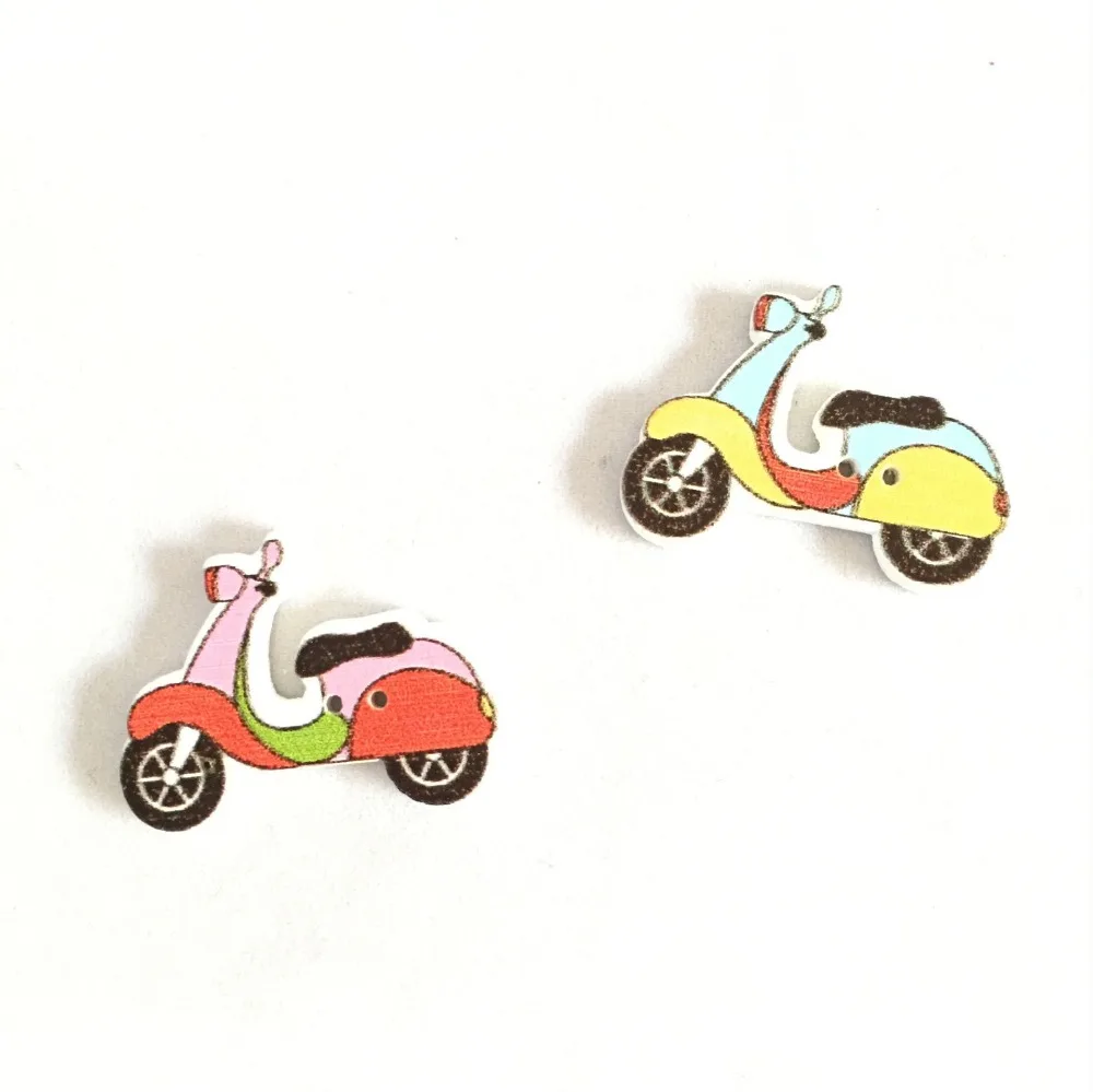 50 шт. деревянные пуговицы с 2 отверстиями для автомобиля и велосипеда|2 hole wooden