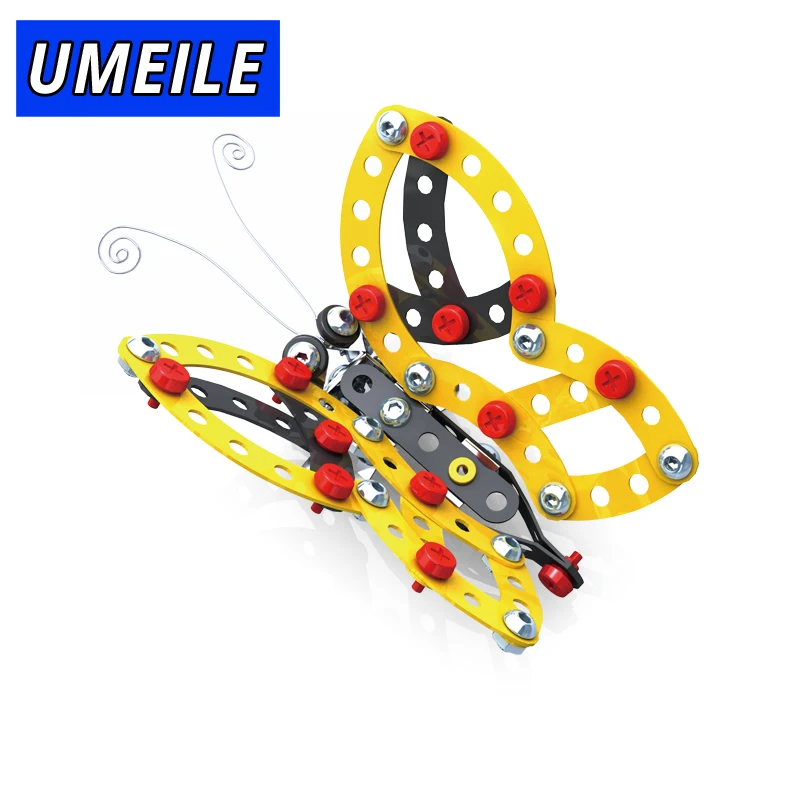 Бренд UMEILE 3 стиль 3D металлическая головоломка животное Стрекоза бабочка