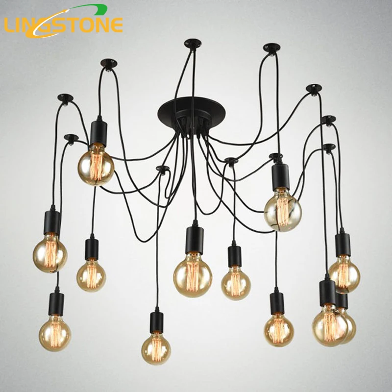 Винтаж скандинавский паук подвесной светильник несколько регулируемых Ретро