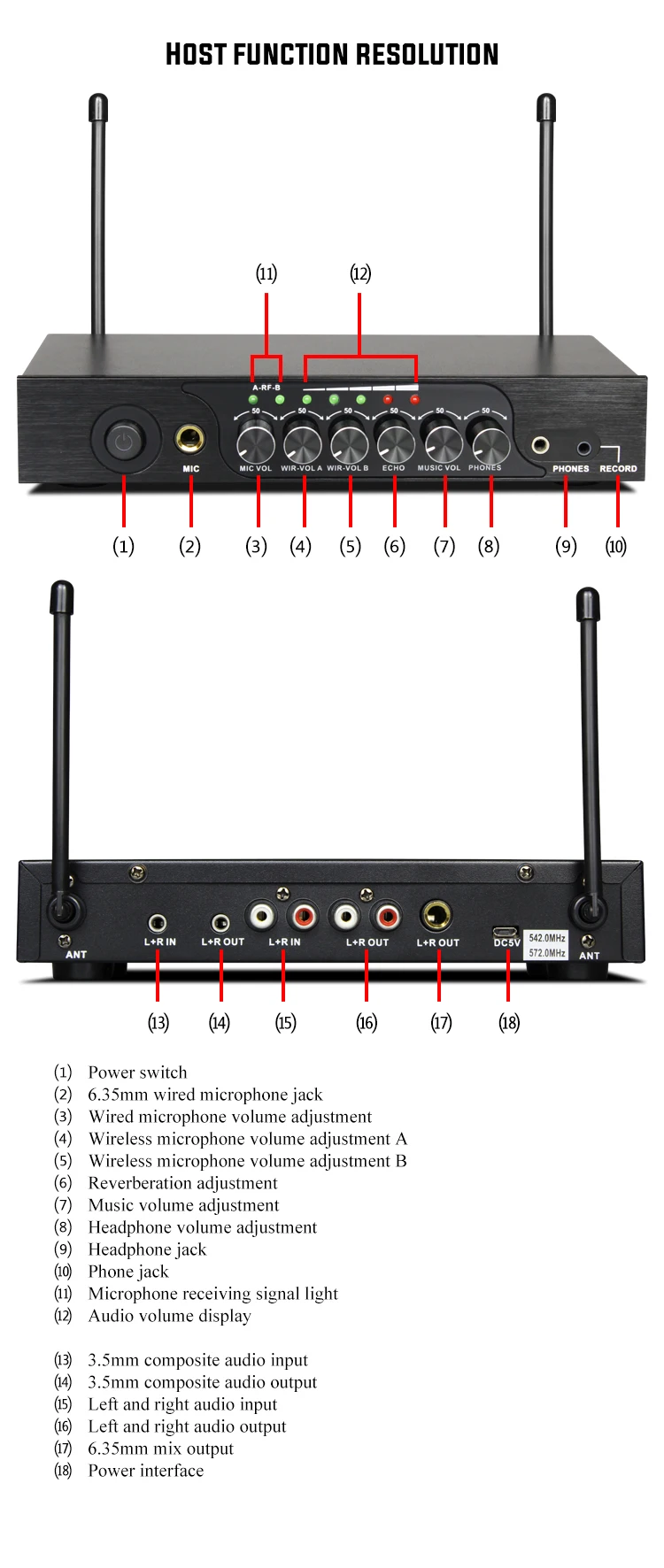 Портативный UHF Bluetooth беспроводной микрофон M6 с регулируемым басом реверберации микрофон для KTV Karaoka Система домашнего кинотеатра громкоговоритель