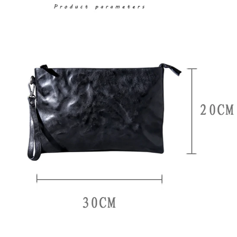 AETOO Simple Retro head cowhide large capacity hand bag leather casual envelope |