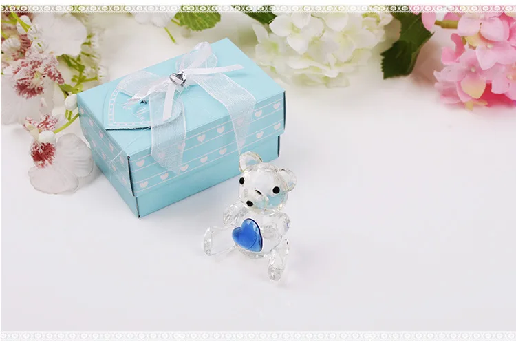 50 шт. Хрустальный плюшевый мишка в подарочной коробке Сувениры и подарки для
