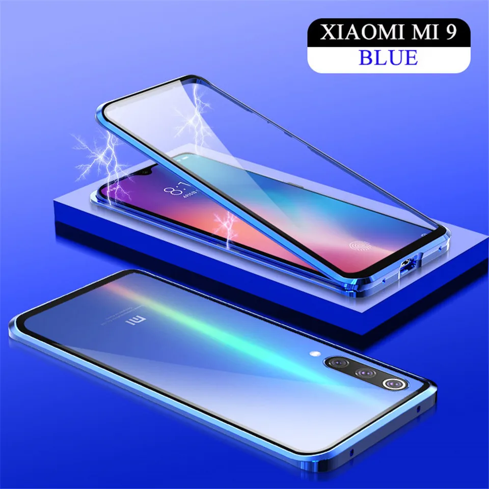360 магнитный адсорбционный металлический корпус чехол на для Xiaomi mi 9 прозрачный противоударный передний задний закаленный стеклянный чехол на для Xiaomi mi 9 se mi 9t чехол на для сяоми ксиоми ми 9 se 9t