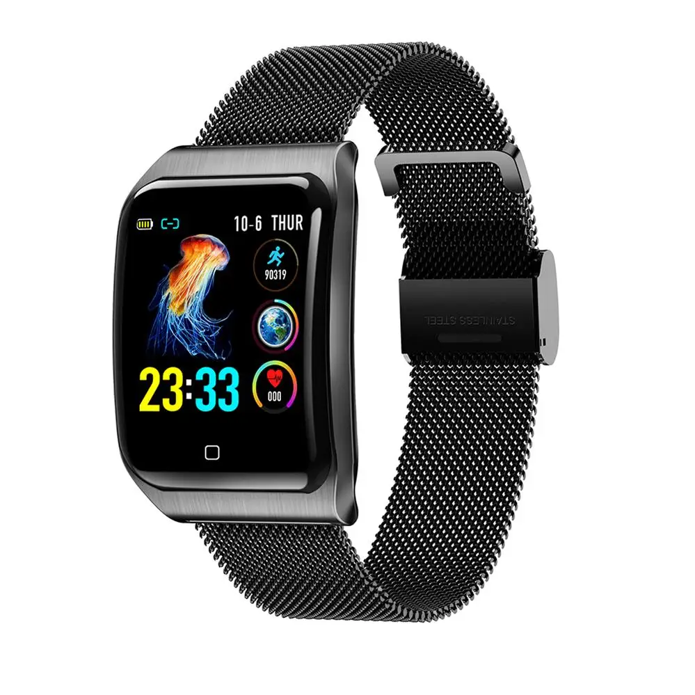Черный Новинка, AF6, смарт-часы, спортивные, Smartband, кровяное давление, пульсометр, фитнес-трекер, умные часы - Цвет: Черный