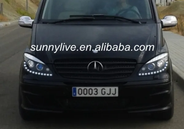 Правый ручной драйвер для Mercedes-Benz Viano фары w639 светодиодный головной фонарь 2006-2011 PW