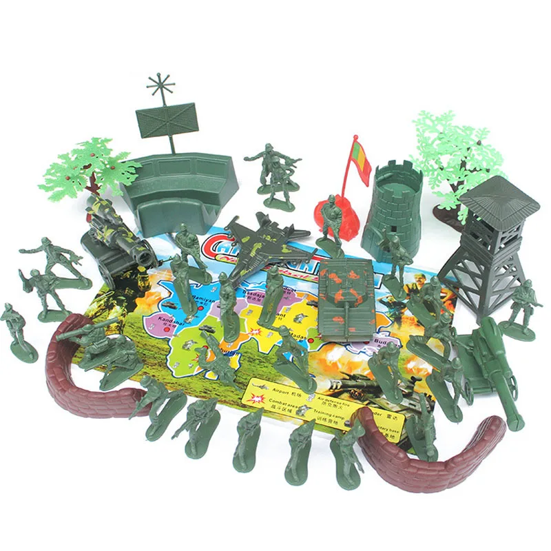 Игрушка Второй мировой войны 37 шт./компл. Танк военный костюм солдаты 5 см экшн