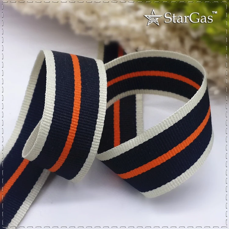 20 мм 3/4 &quot(1 м/лот) темно-синяя Нижняя оранжевая полоска ленточный пояс DIY ручной