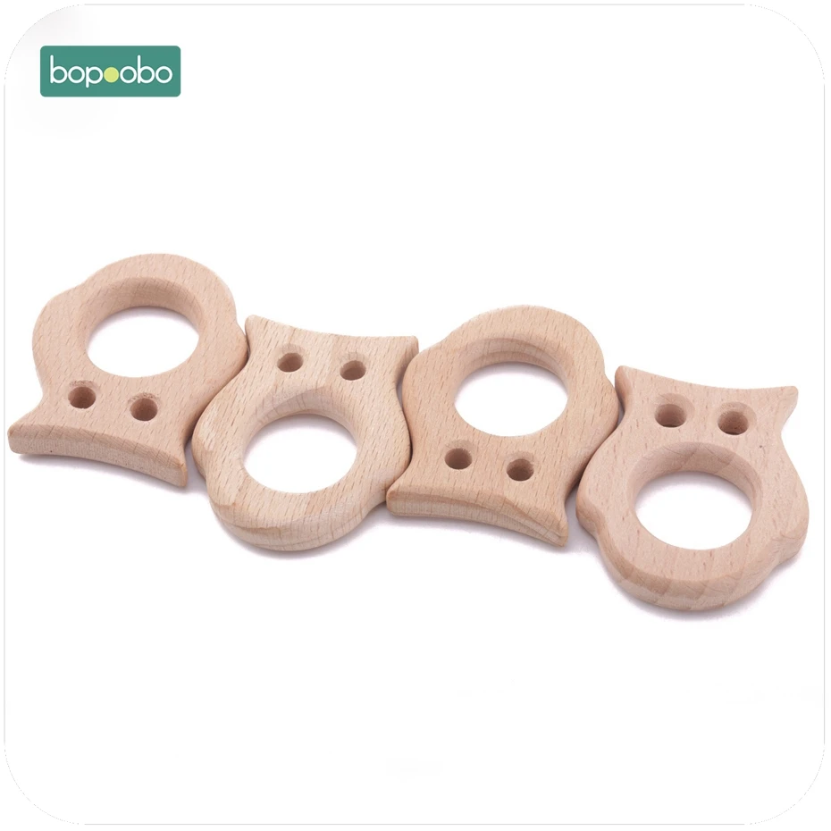 Bopobo, Детские Прорезыватели, коляска, игрушки, 10 шт., деревянная птица, можно жевать, бук, деревянные развивающие игрушки, прорезыватели, ювелирные изделия, детский деревянный Прорезыватель