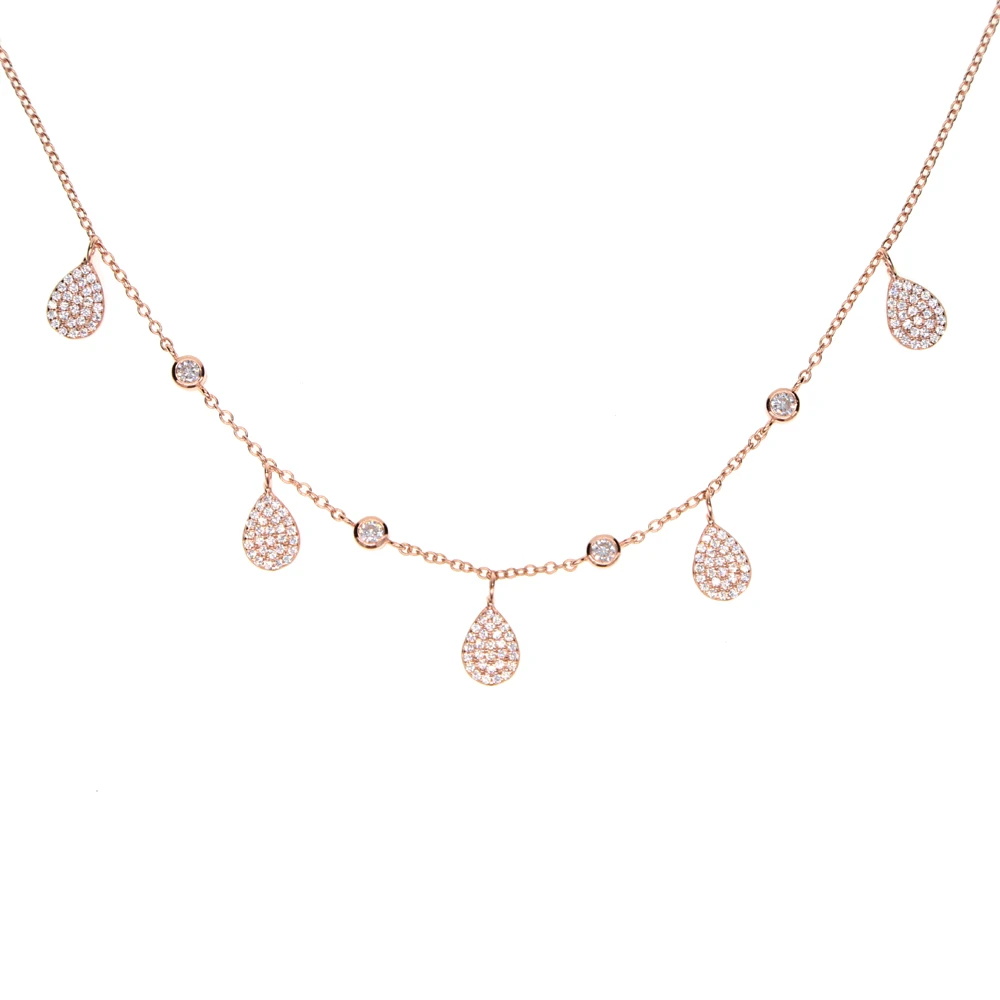 2019 высокое качество слеза капли воды Cz звено цепи сверкающее украшение тонкий 925