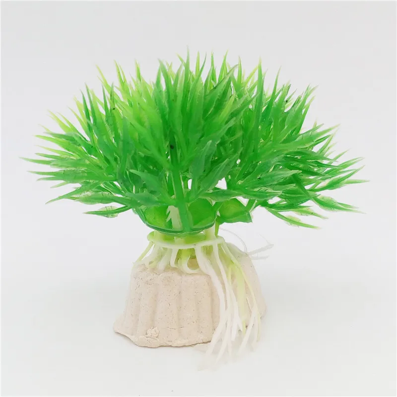 Искусственные пластиковые зеленые растения 6 шт. украшение для аквариума декор