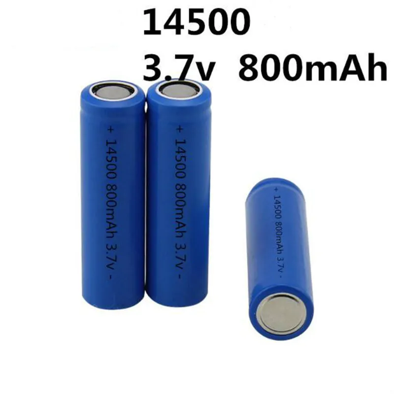 Бесплатная доставка 2 шт 14500 батарея высокой емкости 3 7 v 800mah литий ионная