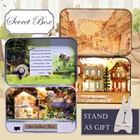 Комплект кукольного домика сделай сам в оловянной коробке, миниатюрный кукольный домик, деревянные игрушки для детей, домашняя игрушка, деревянный домик для кукол, подарок для детей