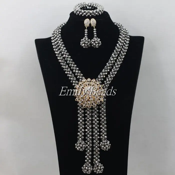 2015 Новые Свадебные африканские Ювелирные наборы Австрийские нигерийские