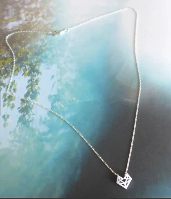 Ожерелье из нержавеющей стали с изображением оригами лисы в виде ювелирные