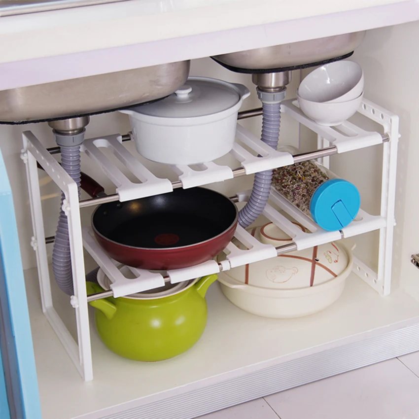 DIY Нержавеющая сталь многофункциональные кухонные раковины стойки Органайзер для хранения на полке для кухни выдвижной стеллаж для хранения