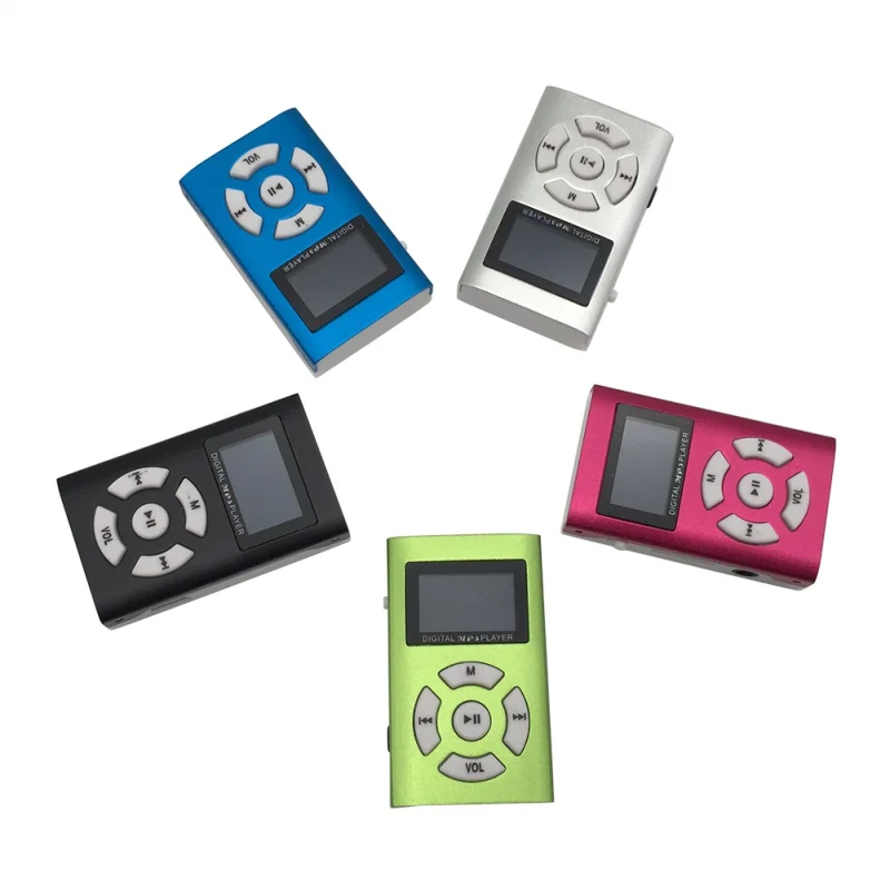 Цветной ЖК-экран мини MP3-плеер Поддержка Micro SD TF карта алюминиевый корпус