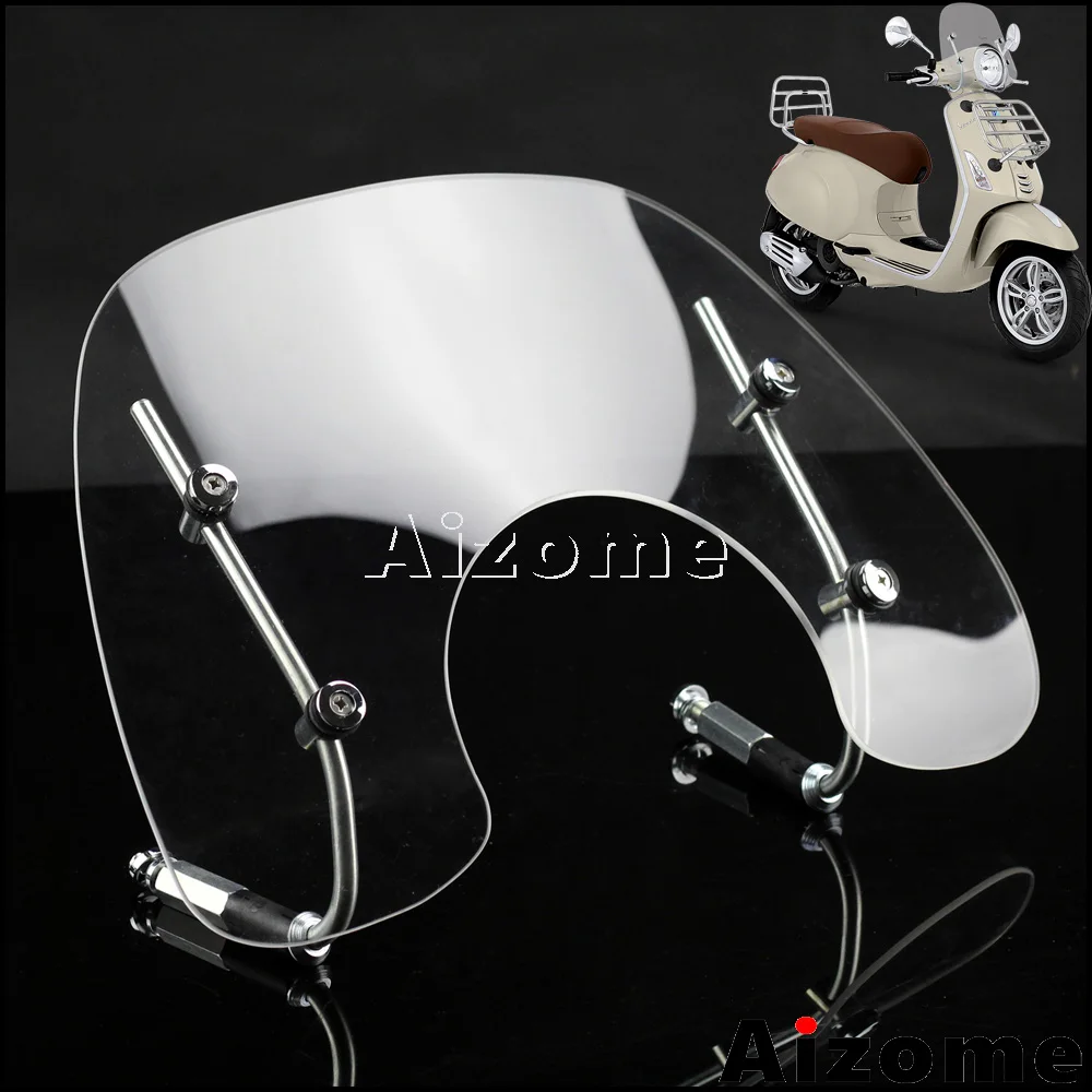 Ветровой дефлектор для мотоцикла скутера прозрачное ветровое стекло VESPA PRIMAVERA 150