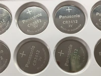 5pcslot panasonic cr2412 cr 2412 3v lithium coin battery watch key fobs batteries for swatch watch for lexus car controller