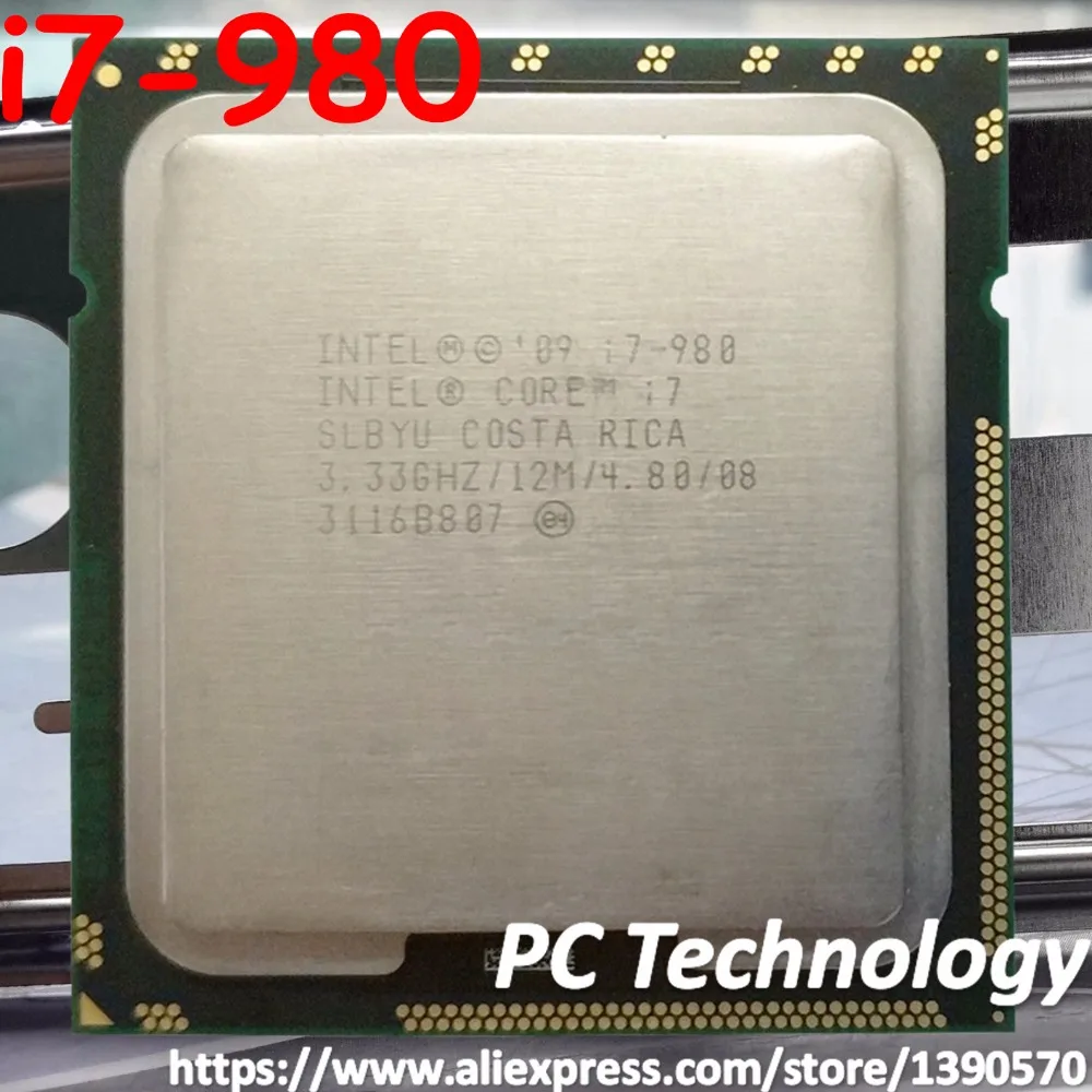 Оригинальный процессор Intel Core i7 980 3 33 ГГц 6 ядер кэш 12 МБ LGA1366 130 Вт бесплатная