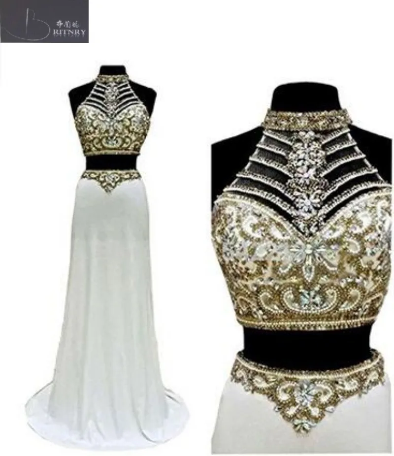 Сексуальное свадебное платье из двух частей короткий топ с бретелькой через шею