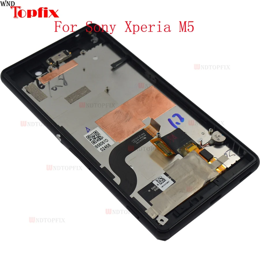 100%Tested For Sony Xperia M5 E5603 E5606 E5653 LCD Display Touch Screen Digitizer With Frame 5.0&quotInch Assembly Replacement | Мобильные