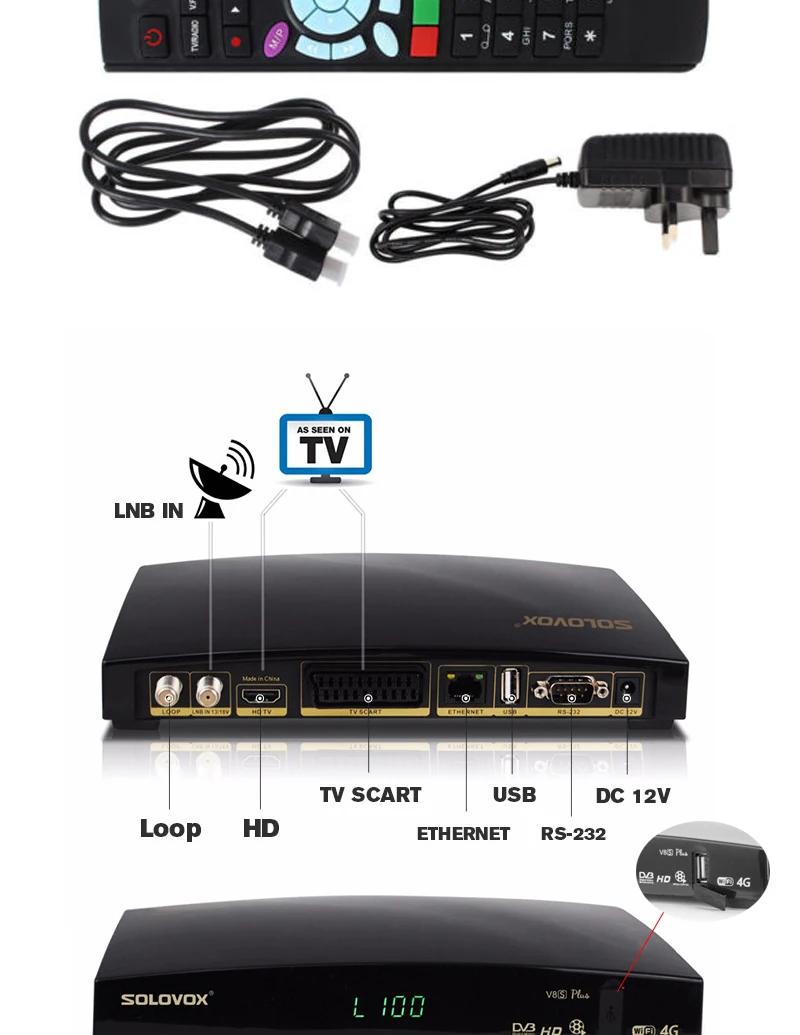 Спутниковый ТВ приемник solovox V8S плюс DVB-S2 цифровой поддержки Испания cccam линии NEWCAMD USB Wi-Fi 4 K Youtube спутниковый ресивер