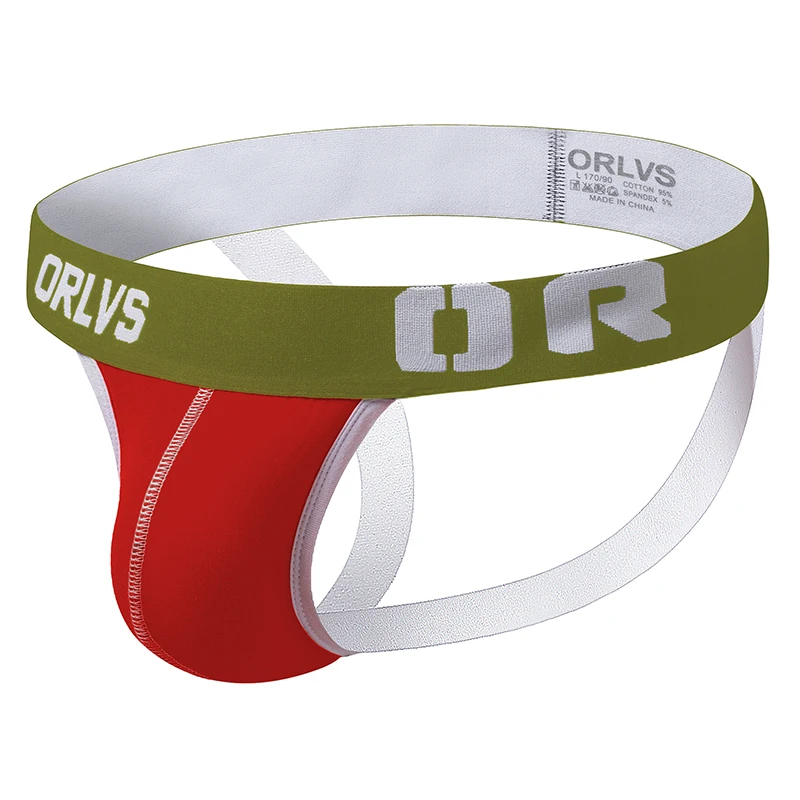

ORLVS Brand Gay Men Underwear Jockstrap Sexy Tanga Hombre Thong Men String Homme Cueca Gay Cotton Panties Lingerie Jocks OR151
