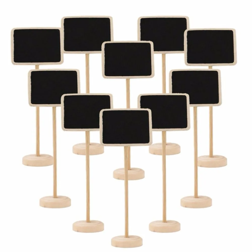 10 шт./лот мини деревянная доска сообщение номер стола для свадебной вечеринки