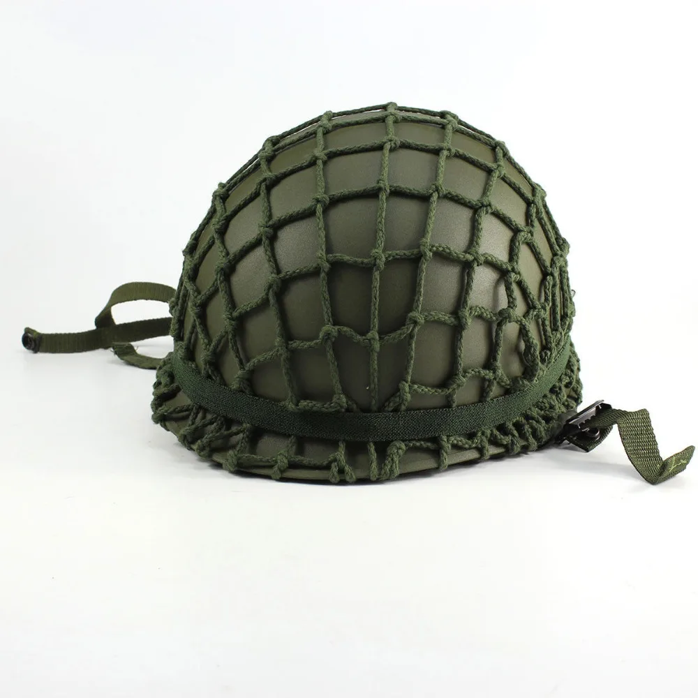 Военный шлем WW2 армейский солдат США Десантник M1 хлопковый камуфляж OD BAND кошачьи