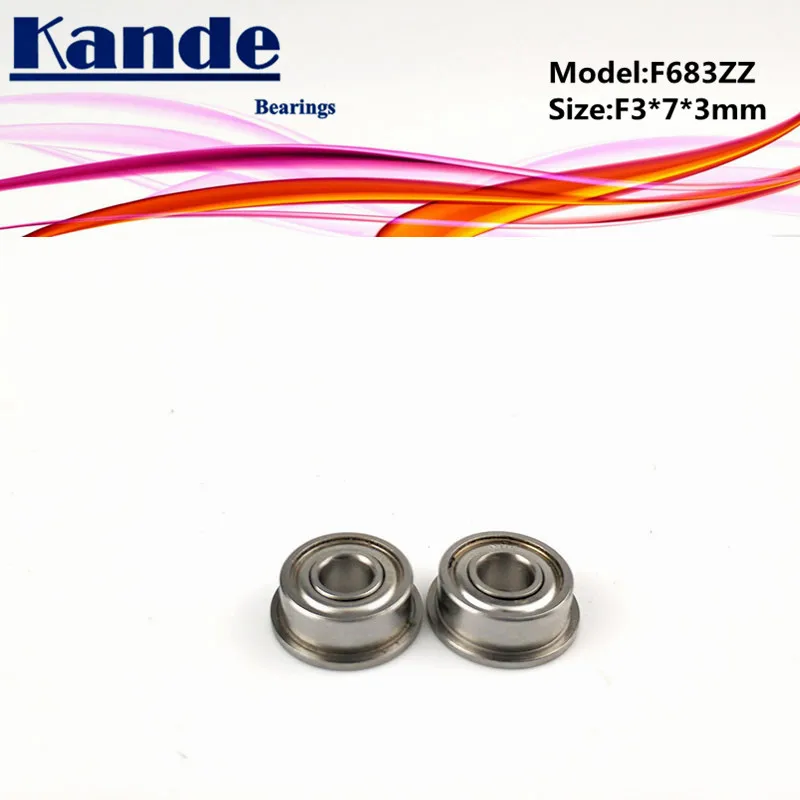 Подшипник Kande F683ZZ F683 ZZ10pcsMetal Shield фланец шариковый подшипник F3 * 7*3 мм | Обустройство