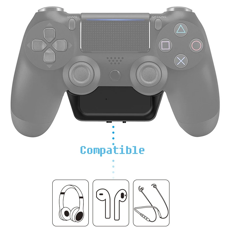 Беспроводной Bluetooth V5.0 контроллер для Playstation 4 аудио адаптер PS4 геймпад наушники