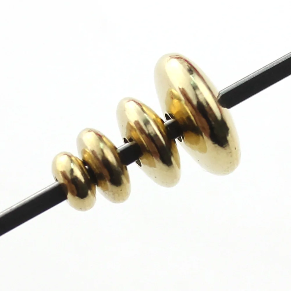

50pcs Pure Copper Spacer beads 4/5/6/8mm Metal Round Loose beads for Jewelry Necklace Bracelet Making DIY Findings Z842