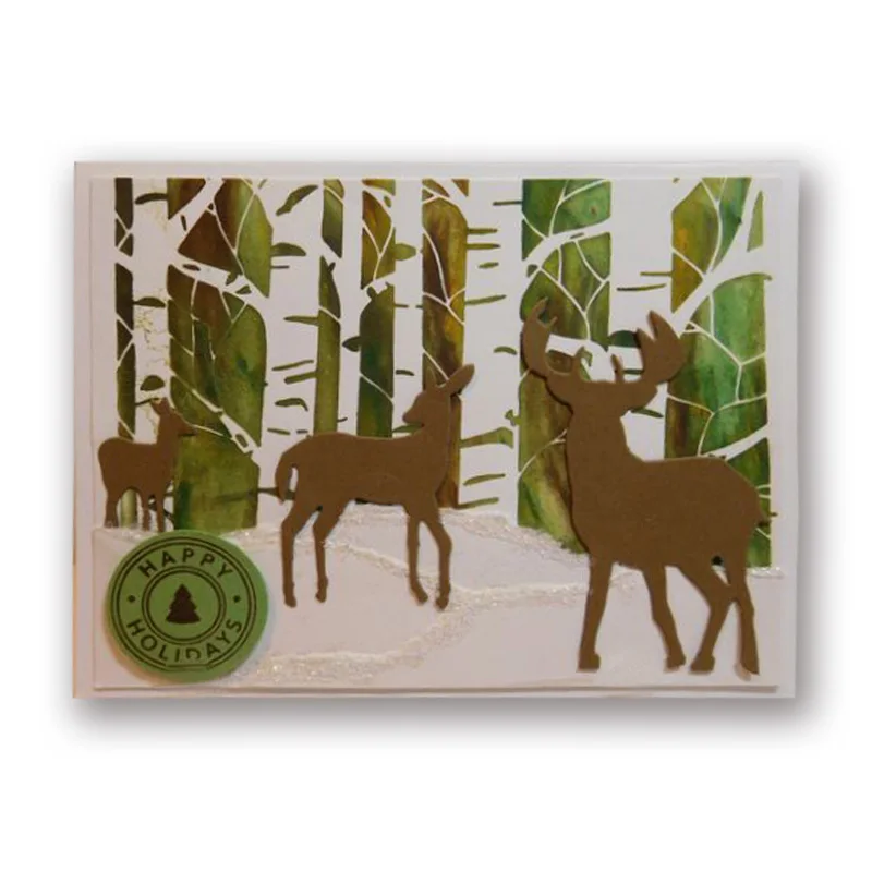 

Deers Carbon steel Cutting Dies Stencil Craft for DIY Creative Scrapbook Cut Stamps Dies Embossing Paper Craft Greeting Card
